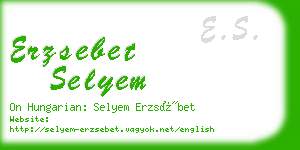 erzsebet selyem business card